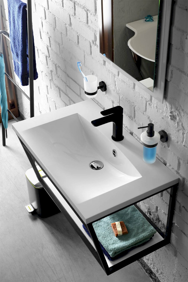 MARIA umyvadlo, litý mramor, 75x46cm, bez otvoru, bílá MA075-0